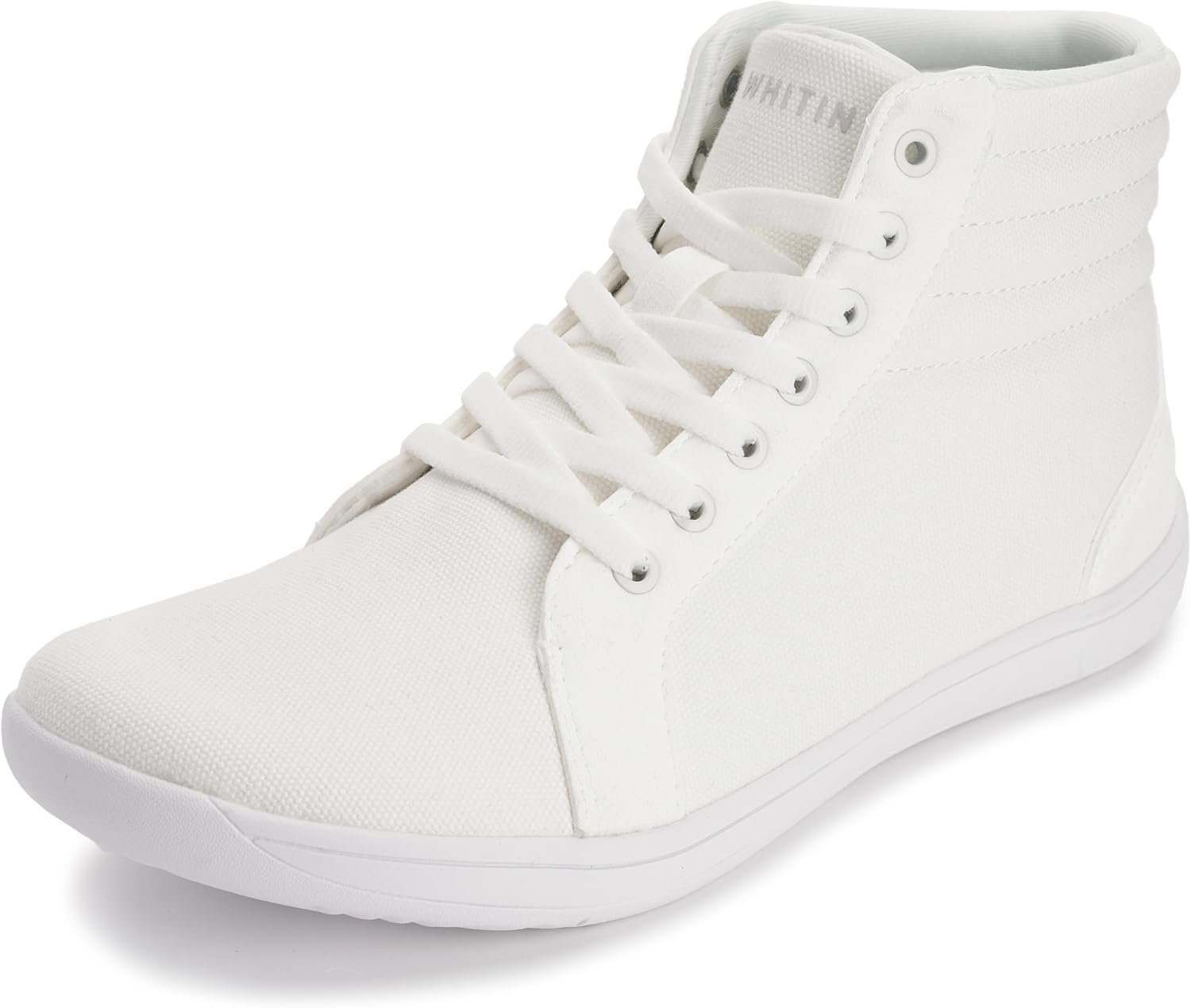 WHITIN Women’s Wide High-Top Canvas Barefoot Sneakers | Minimalist Street-Ready Fit | Comfort-Forward Ankle Support