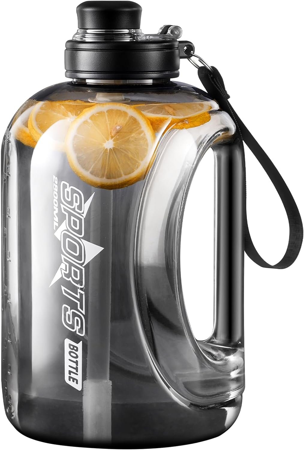 Doseno Large 95 OZ Water Bottle with Straw, Portable Handle, BPA Free, Eco-Friendly, Perfect for Sports and Fitness