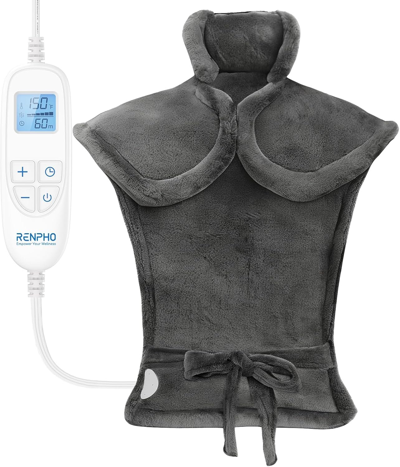 RENPHO Fathers Day Dad Gifts, Electric Heating Pad – 6 Heat Levels for Neck Shoulder and Back, Birthday Gifts for Women Men Husband, Weighted Pad for Snug Fit, ETL Safety Certified, FSA Eligible