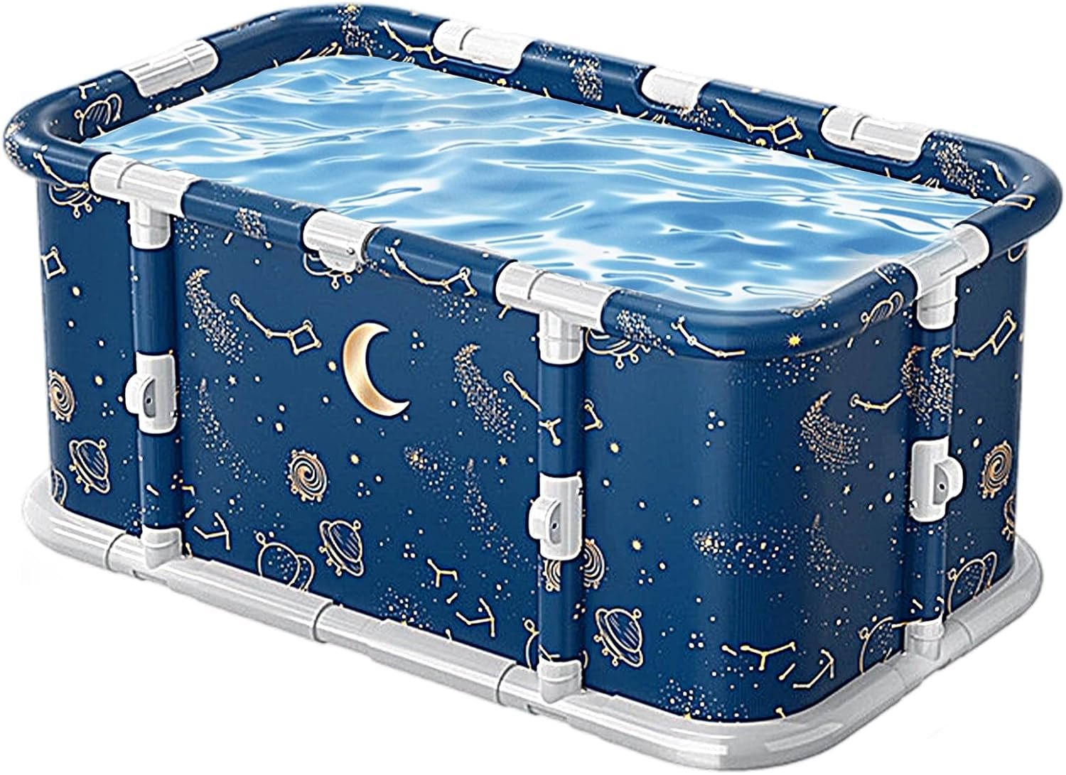 Simcat 45″ Large Portable Foldable Bathtub Adult, Separate Family-Friendly SPA Therapy Tub Soaking, Hot SPA & Ice Bath Tub(45.3“x21.6”x16.7“)
