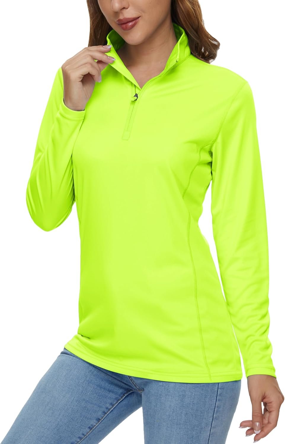 MAGCOMSEN Women’s Shirts Long Sleeve 1/4 Zip UPF50+ UV Sun Protection Quick Dry Workout Hiking Athletic Shirts Rash Guard