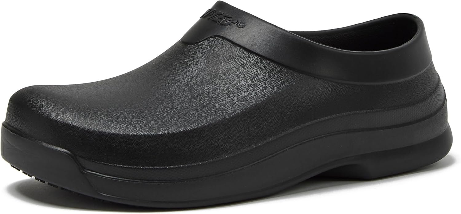 HI-TEC Blaze SR Non Slip Clogs for Women, Black Womens Shoes Slip Resistant Food Service Work