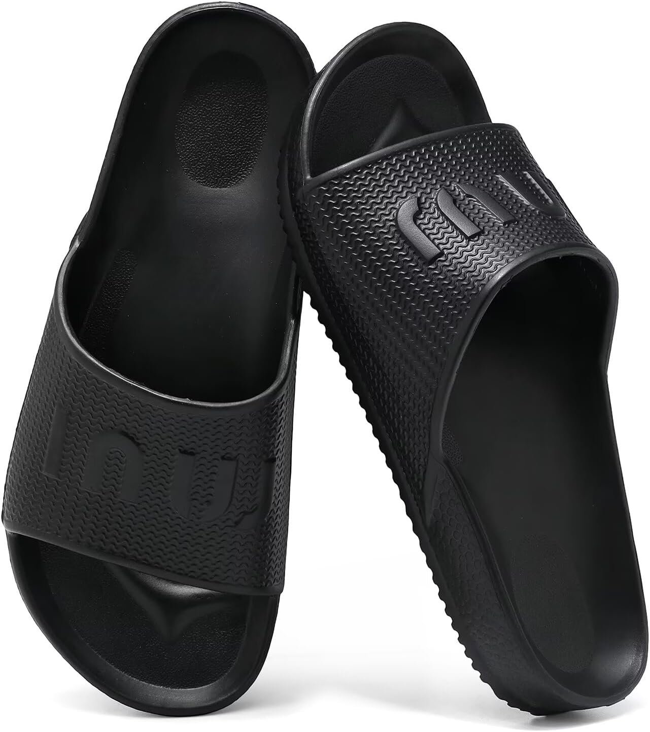 Arch Support Slides Comfortable Beach Pool Slippers, Lightweight Indoor Outdoor Slide Shower Bathroom Sandals Quick Drying
