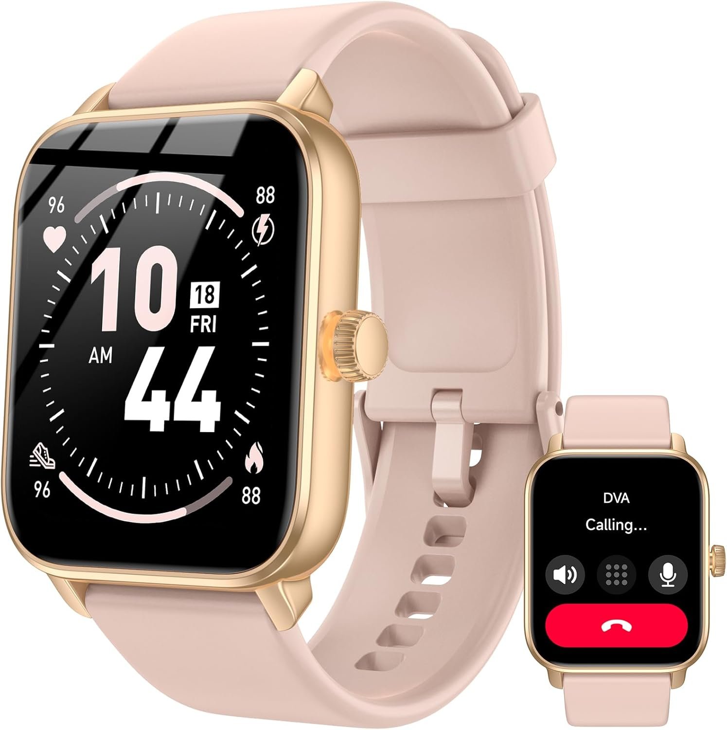 Smart Watches for Men Women, 1.85″ HD Touch Screen Fitness Tracker with Bluetooth Calling & Alexa, IP68 Waterproof, 120 Sports Modes, Heart Rate Sleep Monitor, 7 Days Battery for iOS Android (Pink)