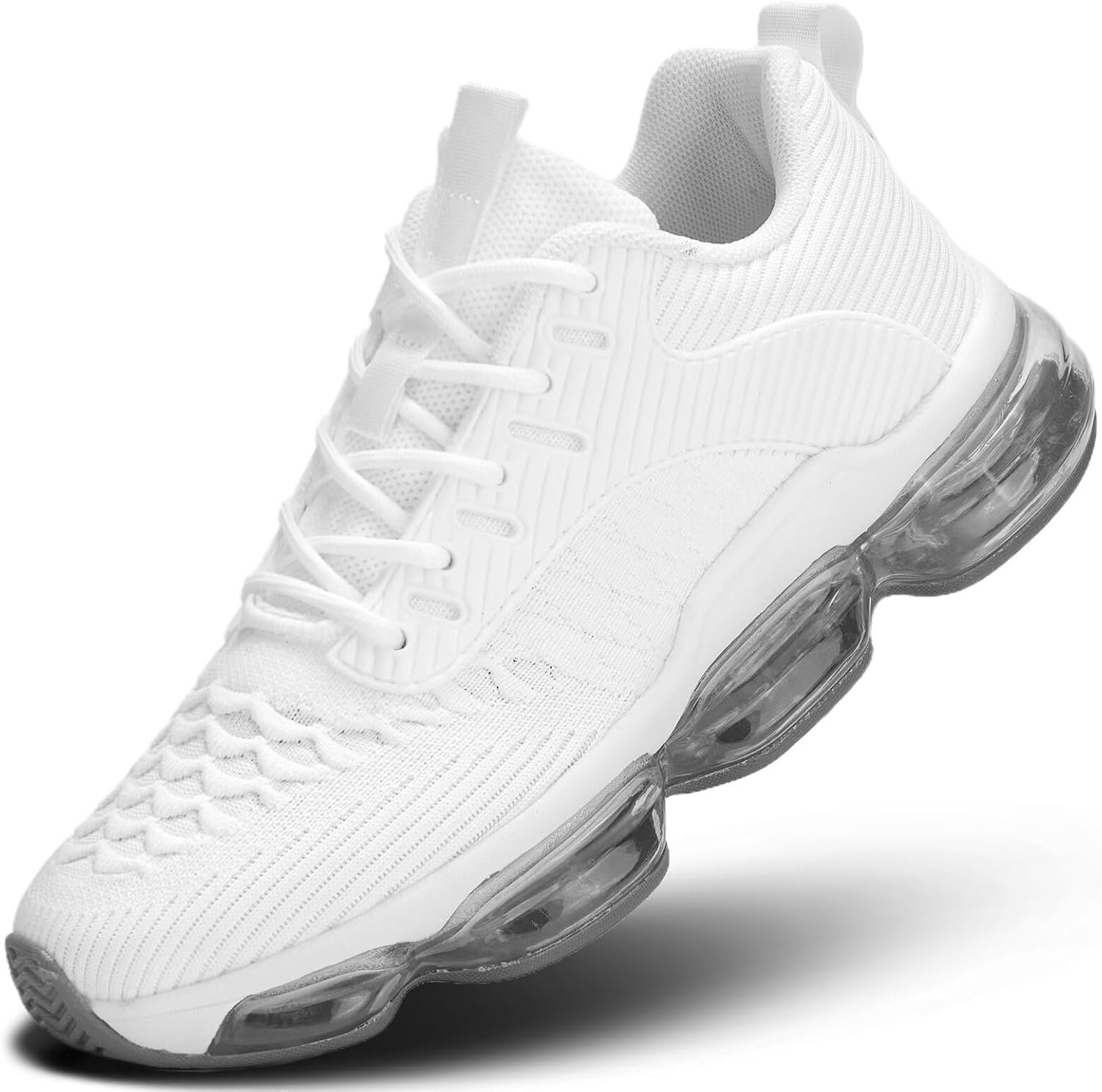 Luogoks Womens Walking Running Shoes Air Cushion Basketball Sneakers Fashion Tennis Breathable Sport Gym Fitness Cross Trainers Shoes