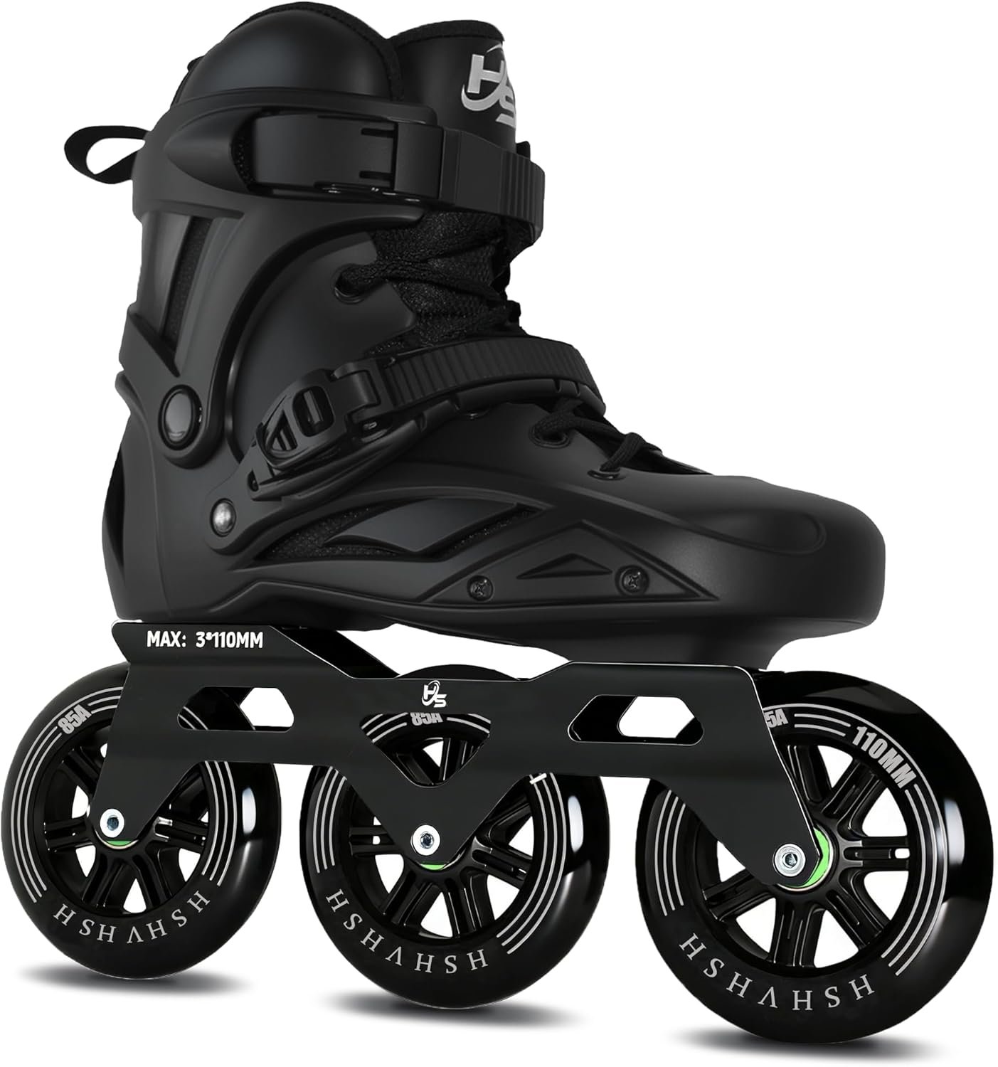 3-Wheel Inline Skates for Women Men, High Performance Roller Skates Blades with 110mm Wheels, Professional Fitness Inline Speed Skates for Female Male Unisex