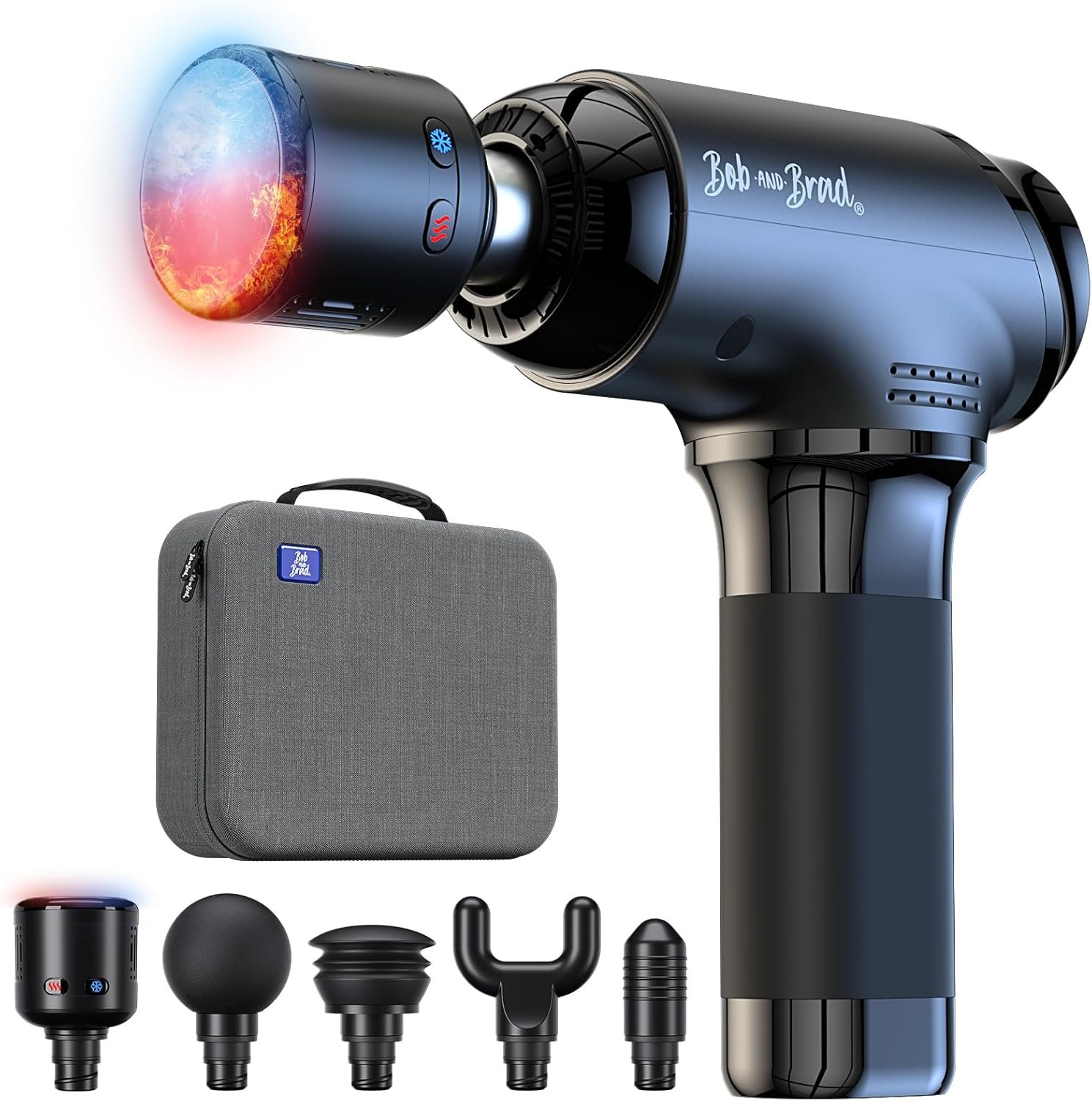 BOB AND BRAD T2 Pro Massage Gun, Percussion Muscle Massage Gun Deep Tissue with 10MM Amplitude, Upgraded 4000 mah Battery Handheld Electric Massager for Athletes Pain Relief – Midnight Black