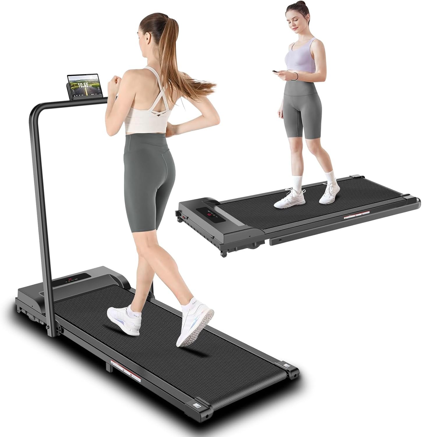 Walking Pad, 2.5HP Walking Pad Treadmill with Handle Bar, 3 in 1 Portable Under Desk Treadmills for Home,Foldable Treadmill for Small Space,Compact Home Treadmills with Remote Control,300LBS Capacity