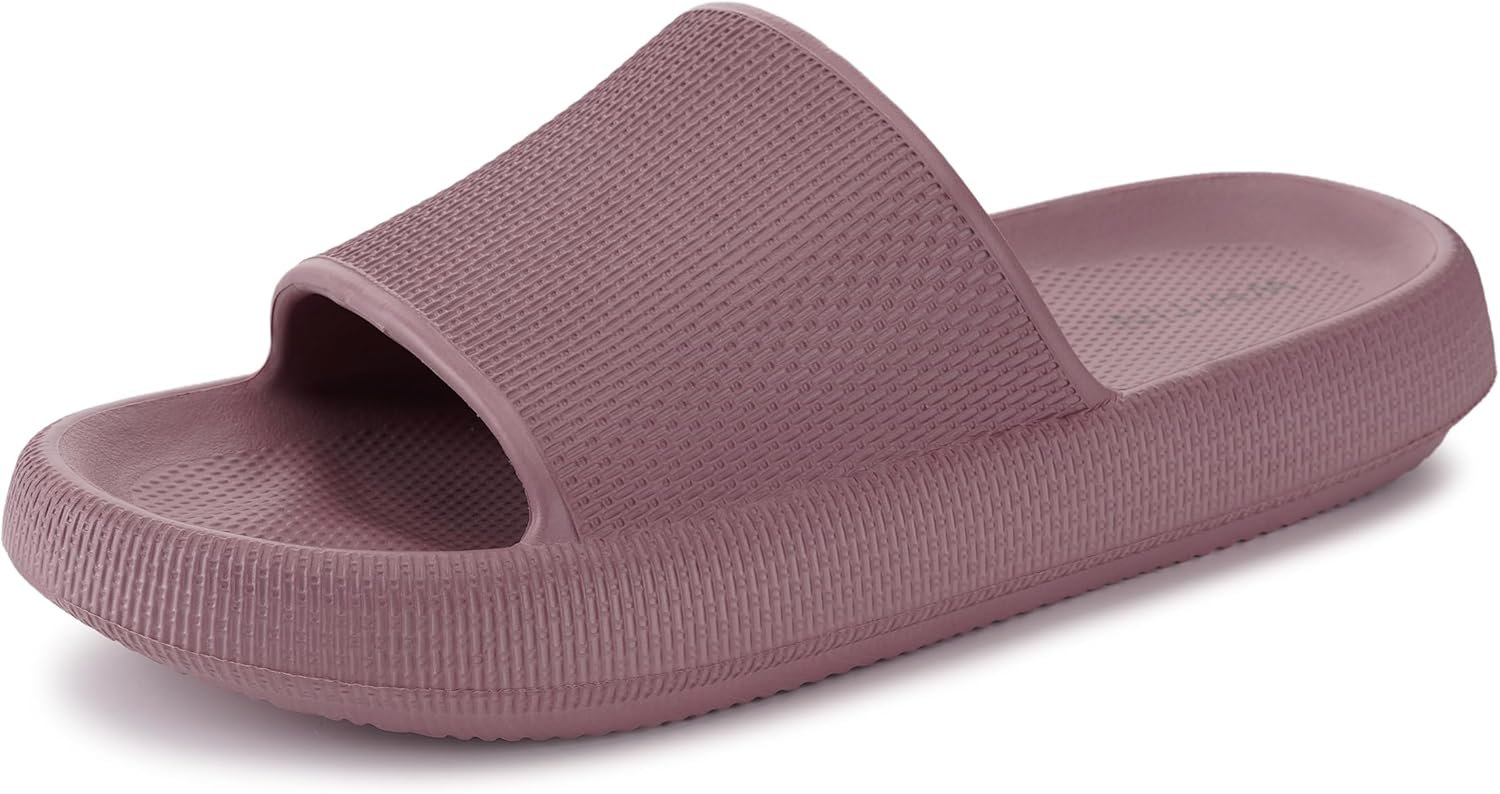 WHITIN Slippers for Women Non Slip | Cushioned Thick Sole Slides | Quick Drying Bathroom Sandals