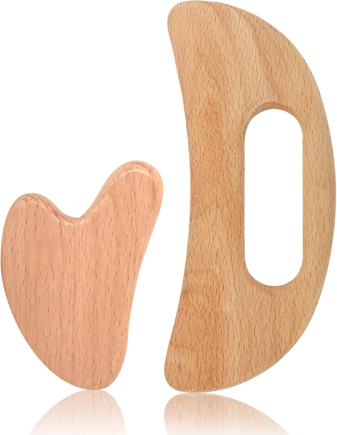 Wood Body Gua Sha Massage Tool, Lymphatic Drainage Tool, Body Sculpting Anti-Cellulite Tools, Guasha Tool for Face，Back, Legs, Women’s Body Shaping Tools