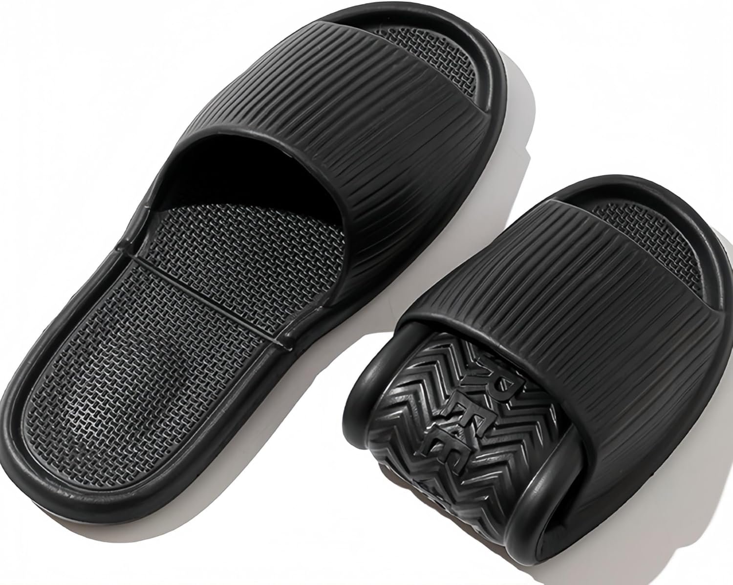Shower Slippers Foldable Travel Slides For Men Women Unisex Hotel Beach Swimming Trip Quick Dry Non-Slip Lightweight EVA Sandals Indoor Outdoor