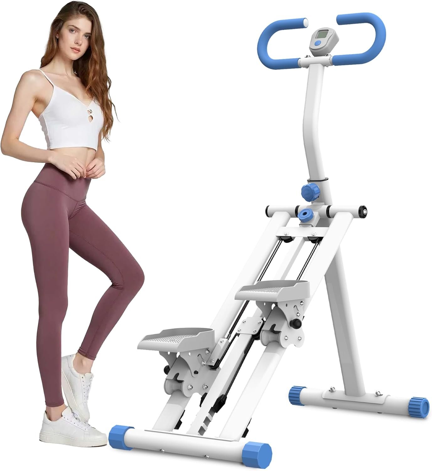 Stair Stepper for Home, 265lbs Vertical Climber Machine for Full-Body Exercise, Resistance Home-Upgrade Climber Fitness Equipment with Stable Frame Adjustable Handlebar for Women Men, Blue