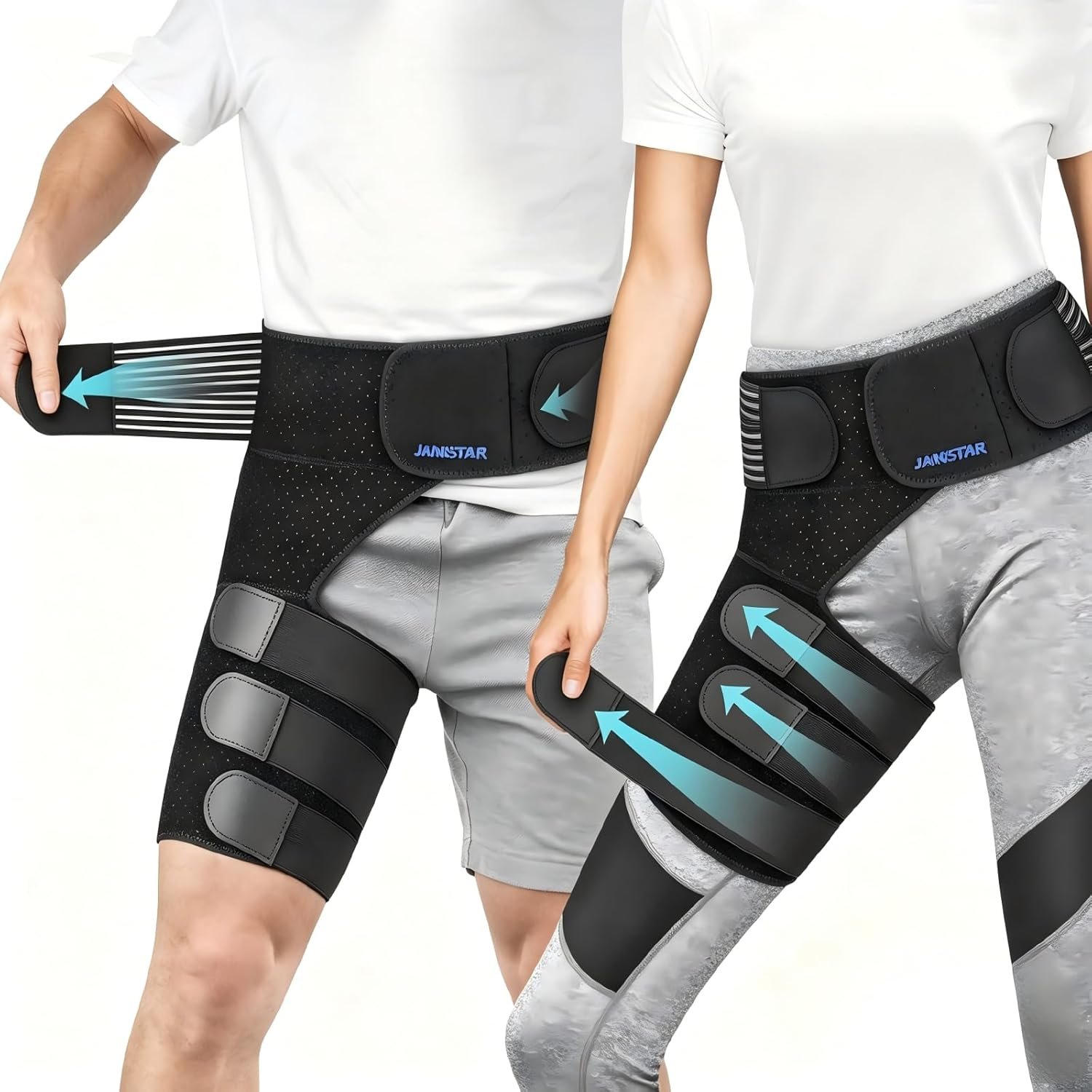 Sciatica Pain Relief Devices, Hip Brace for Women Men, Thigh, Groin, Hamstring Compression Sleeve