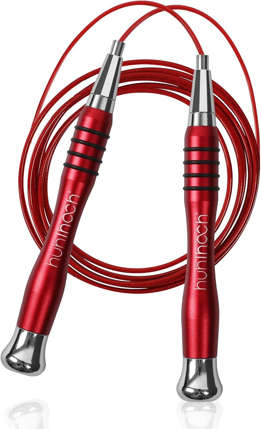 Speed Weighted Jump Rope with Secure Lock Mechanism, 360° Smooth Swivel, Non-Slip Matte Textured Handles, Features 2 Performance Cords for Effective Fitness Workouts