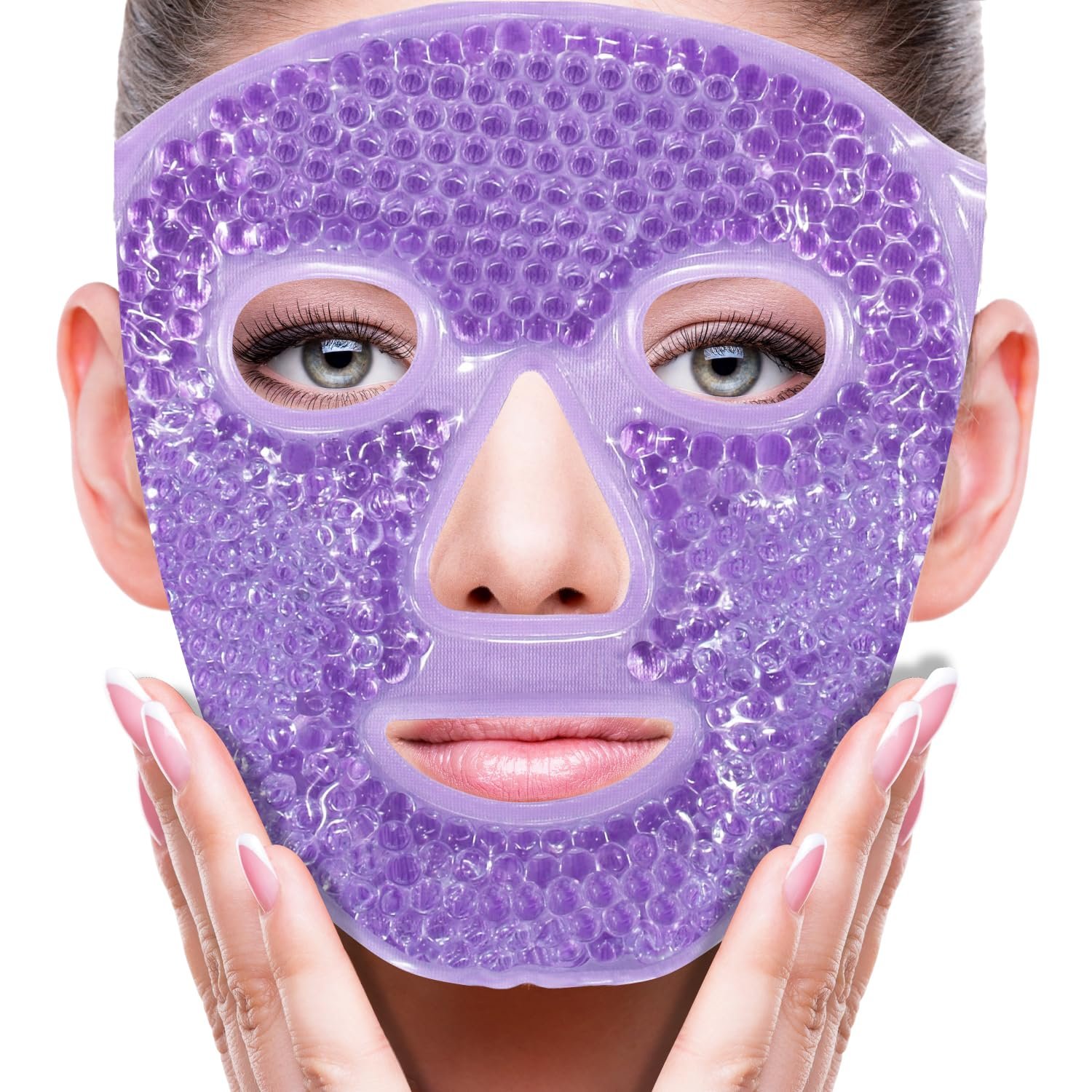 ZNÖCUETÖD Face Ice Mask Facial Ice Packs Gel Hot Cold Compress for Post Oral, Dental, Nose,Facelift Plastic Cosmetic & Laser Surgery Recovery Puffiness Swelling Dark Circles & Headaches Gift for Women