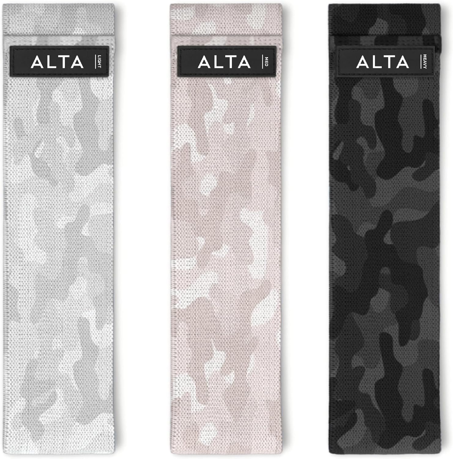 ALTA Booty Bands for Women – Premium Non-Slip Fabric Resistance Bands for Working Out – Cloth Resistance Bands for Legs, Fabric Exercise Bands, Leg Bands for Working Out Women, Looped Hip Bands Set