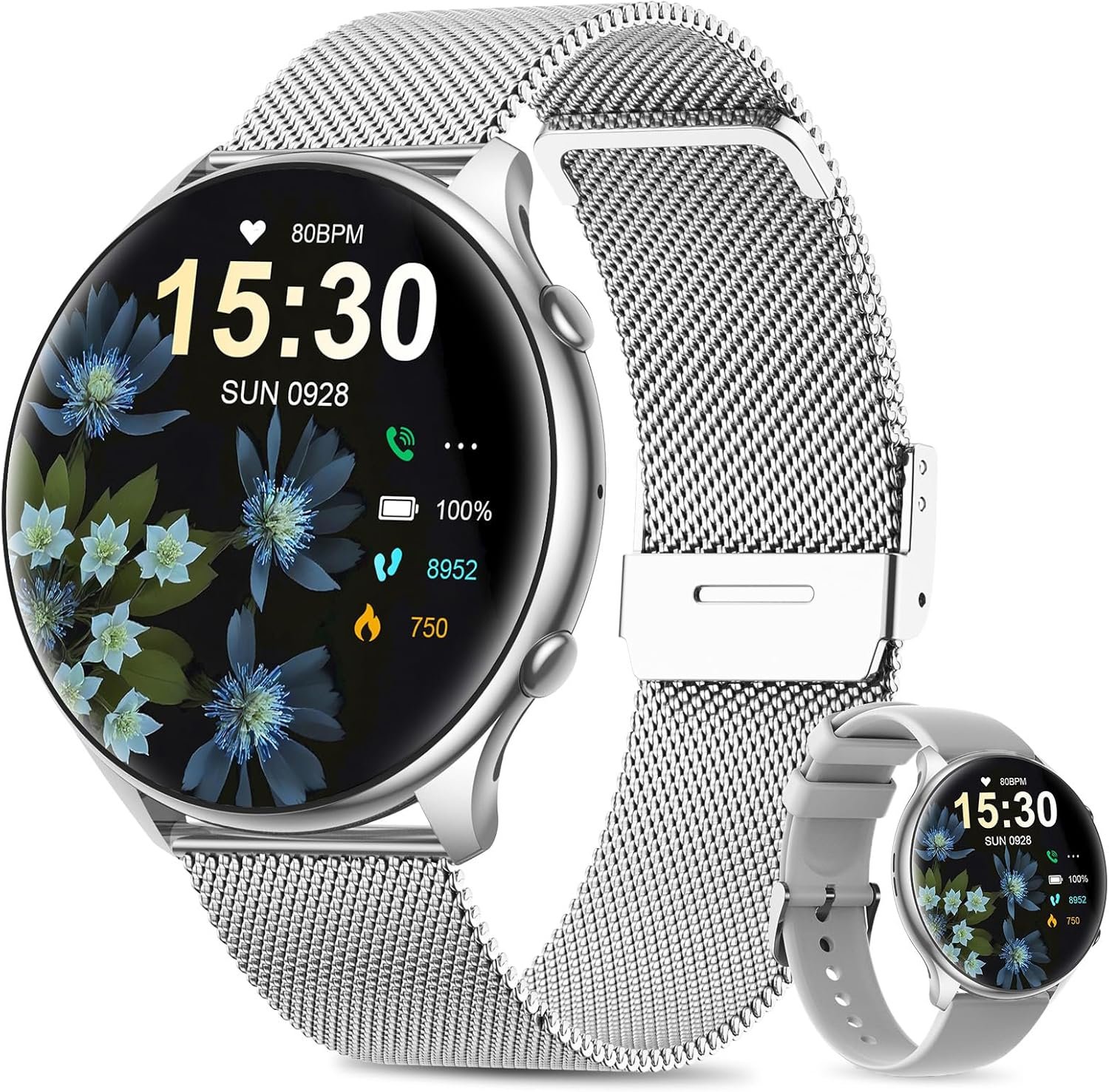 Smart Watches for Women with Menstrual Cycle Tracker, 1.39” HD Smart Watch, Heart Rate/Sleep Monitor, IP67 Waterproof, Women’s Watch Fitness Tracker Compatible with iOS Android