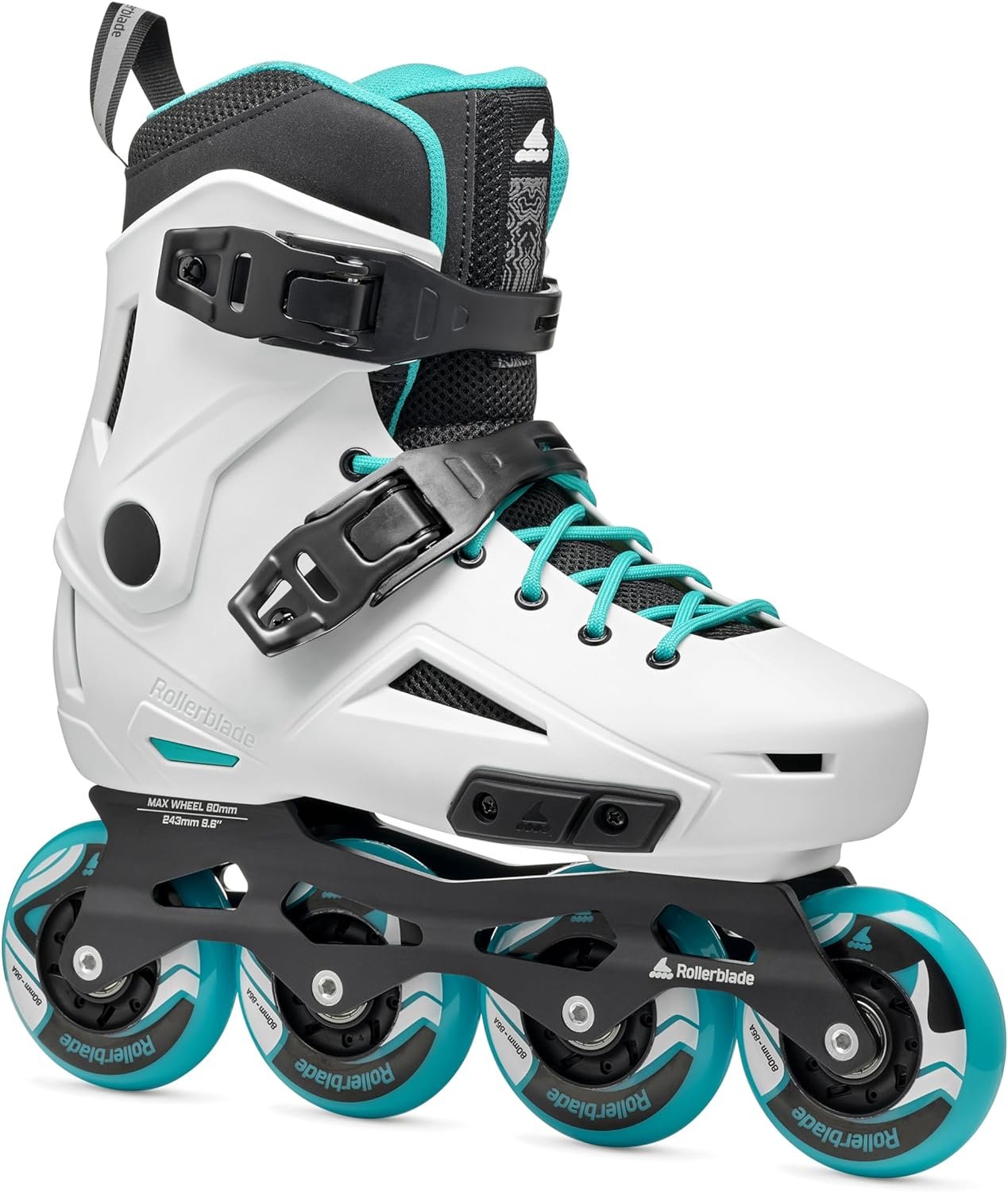 Rollerblade Lightning Women’s Urban Inline Skate, White and Aqua