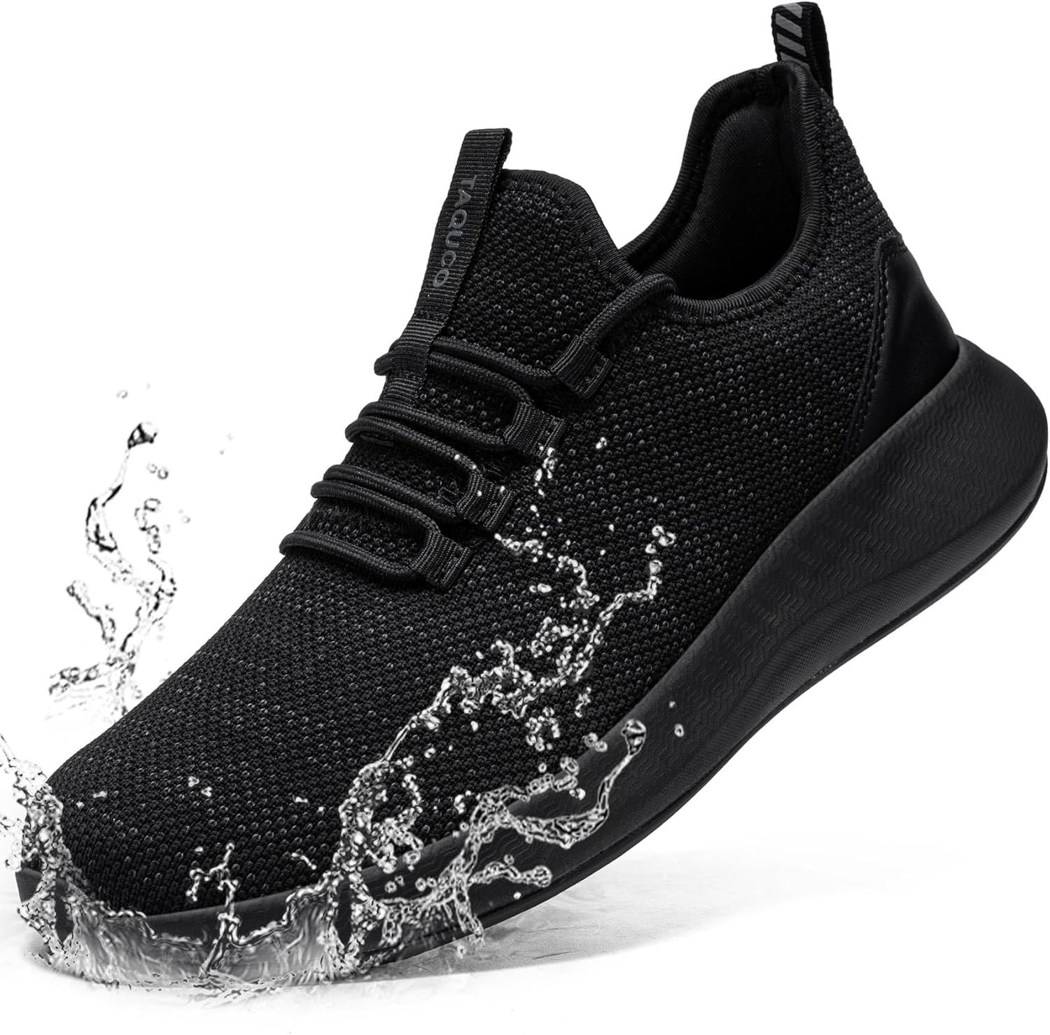 Non Slip Work Shoes for Women Food Service Lightweight Waterproof Kitchen Chef Shoe Restaurant Walking Sneakers Nursing Slip Resistant Footwear, Black