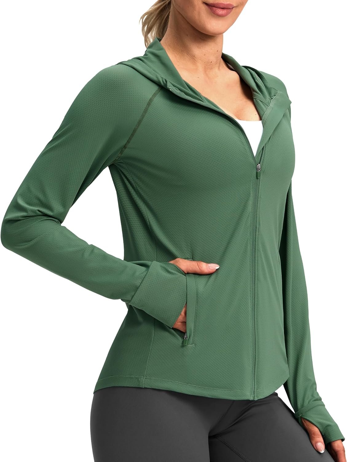 G Gradual Women’s UPF 50+ Sun Protection Hoodie Jacket Lightweight Zip Up Jackets Long Sleeve Shirts for Women Hiking Outdoor