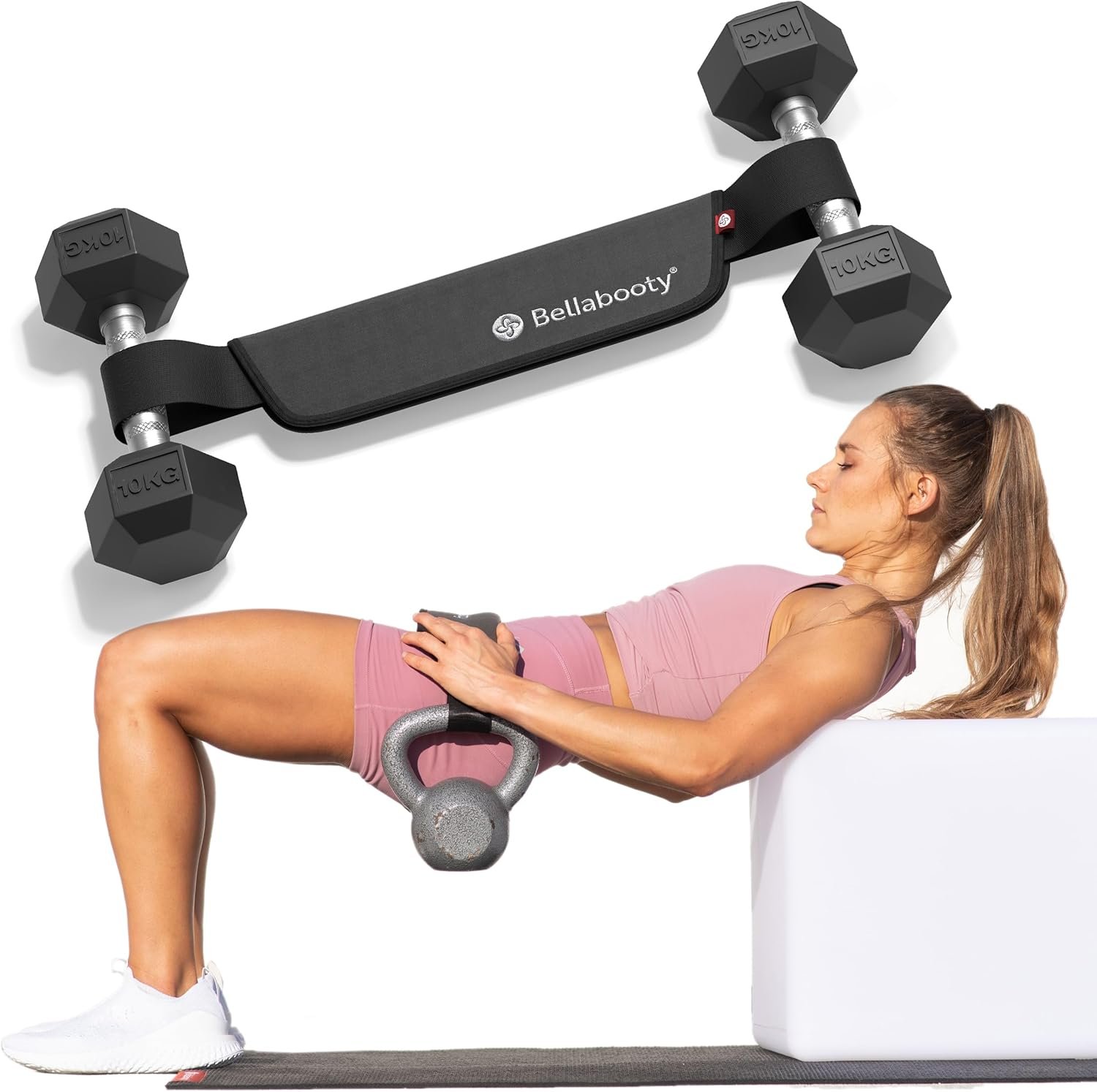Bellabooty Premium Hip Thrust Belt – Adjustable Exercise Belt for Glutes & Squats, Hip Thrust Pad for Comfort, Versatile Gym Equipment for Home – Weightlifting Belt Support for Women