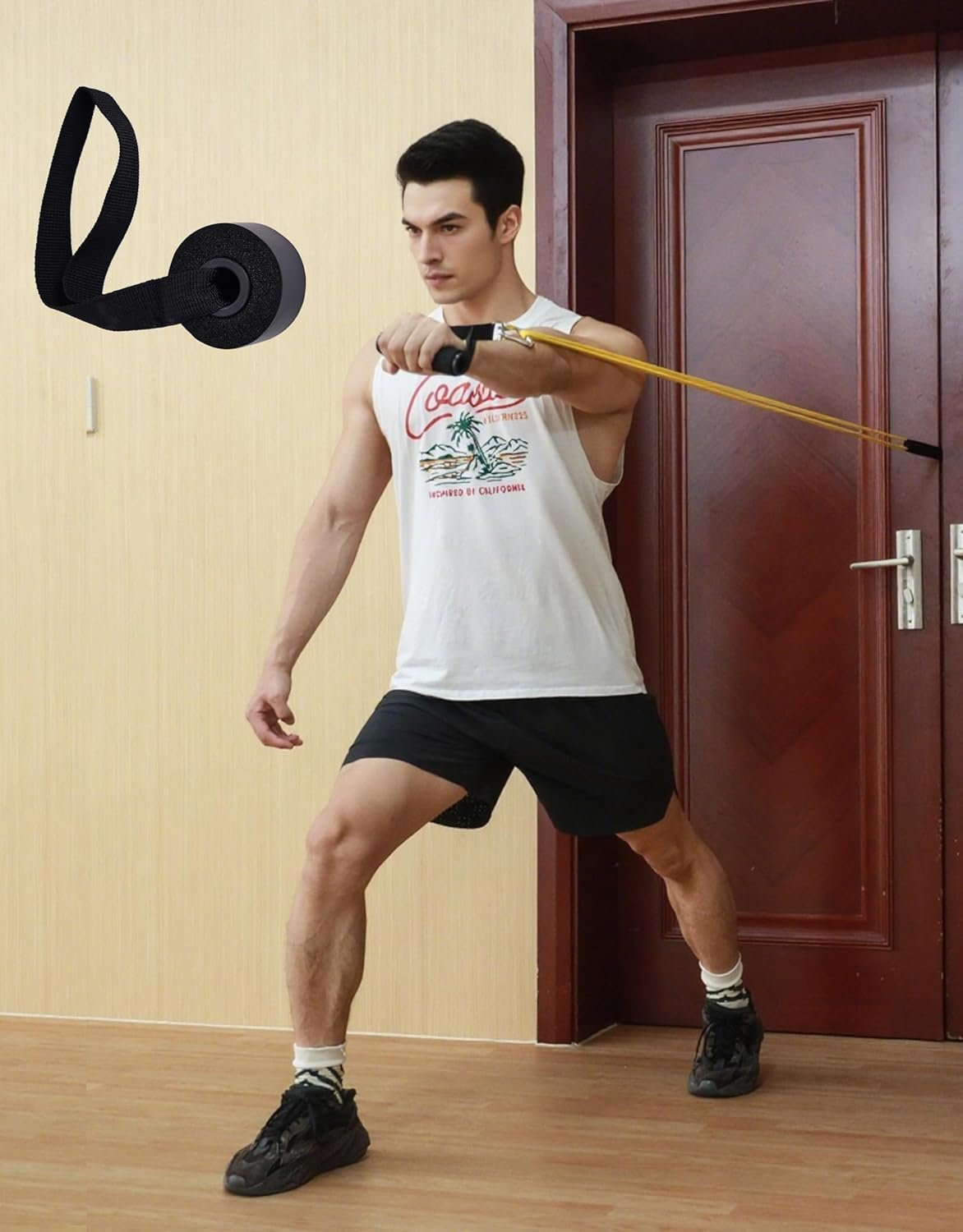 Gym Fitness Door Anchor for Yoga Pilates Fitness Bands, Resistance Bands NOT Included