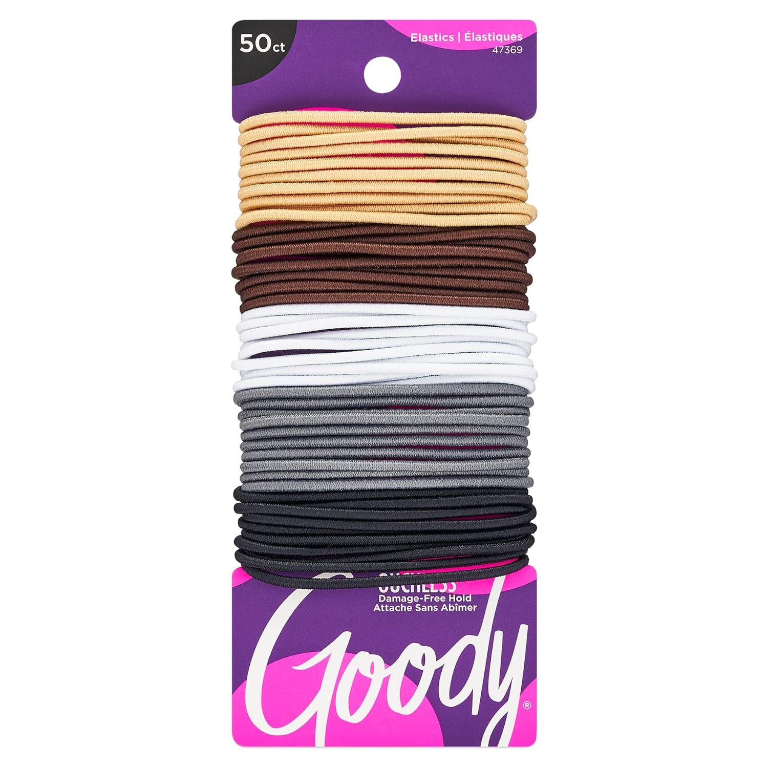Goody Ouchless Braided Hair Elastics, (2 Millimeters) ( 50 Count)