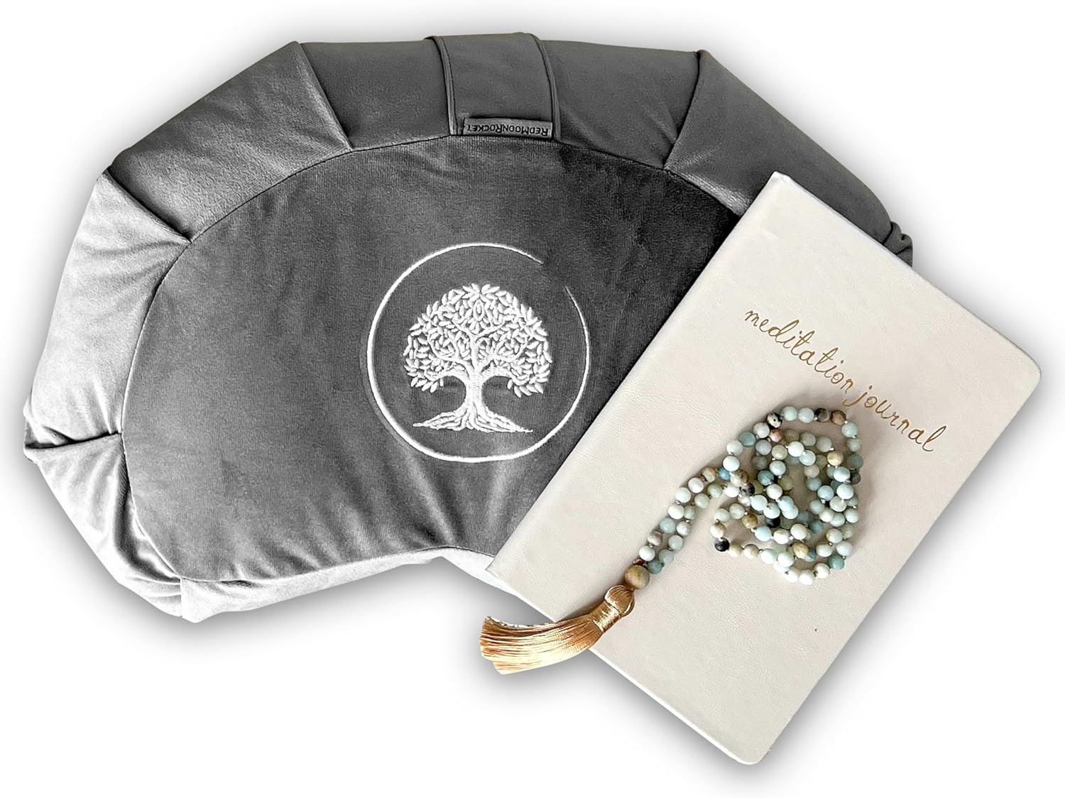 Meditation Cushion – Premium Yoga Buckwheat Bolster – Gifts for Women – Self Care Gift – Anxiety Relief Items – Meditation Floor Pillow – Meditation Kit