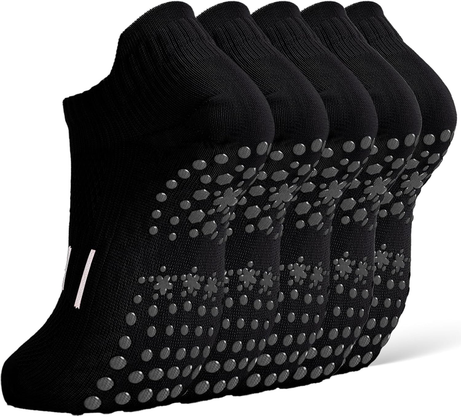 5 Pairs Pilates Socks Yoga Socks with Grips for Women Non Slip For Barre, Ballet, Dance, Home