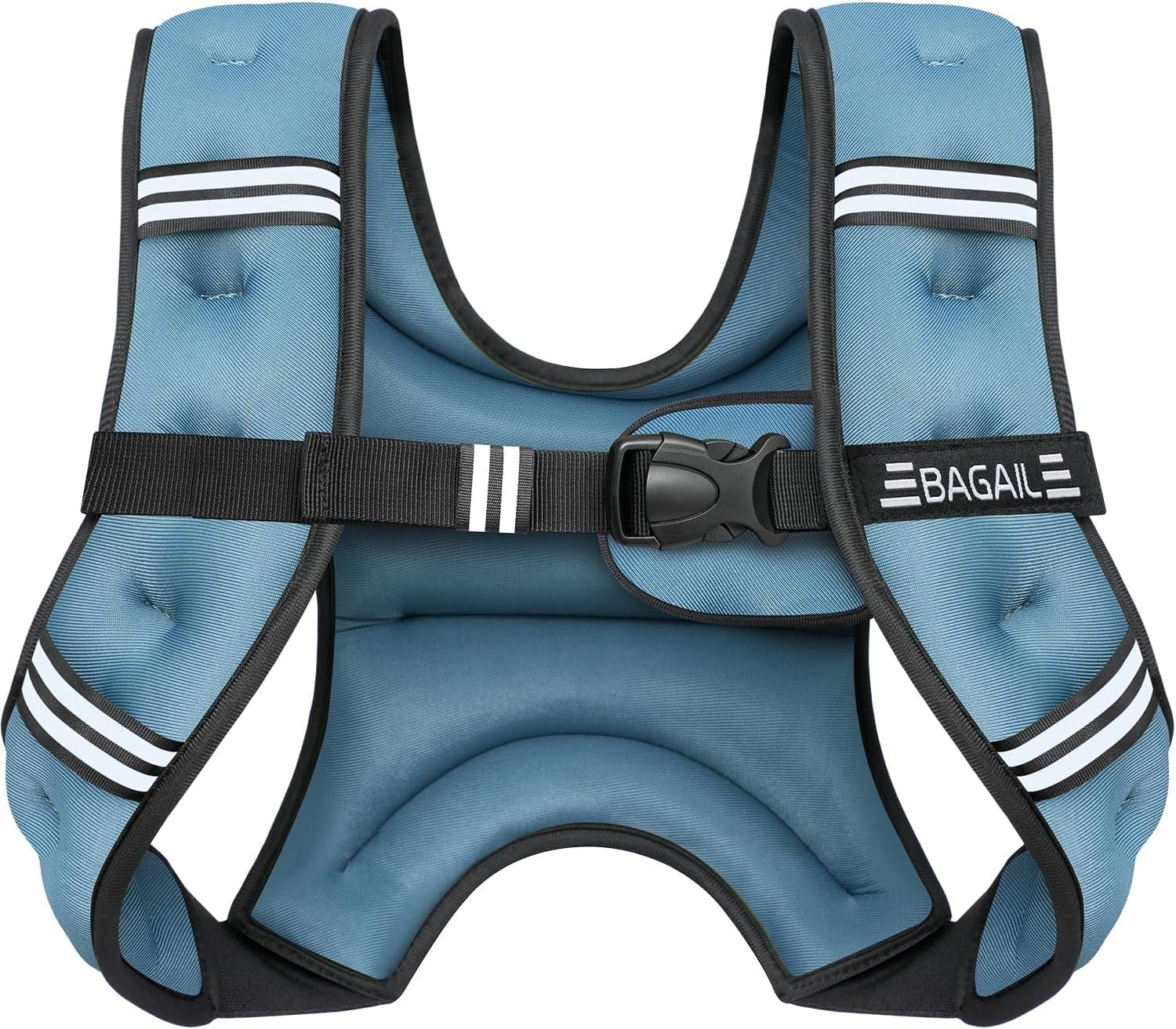 BAGAIL Comfort-Fit Weighted Vest for Woman, Even Weight Distribution, Faster Weight Loss, No-Chafe or Bounce for Walking & Running with Detachable Phone Pouch & Reflective Stripes (Available 5-30lbs)