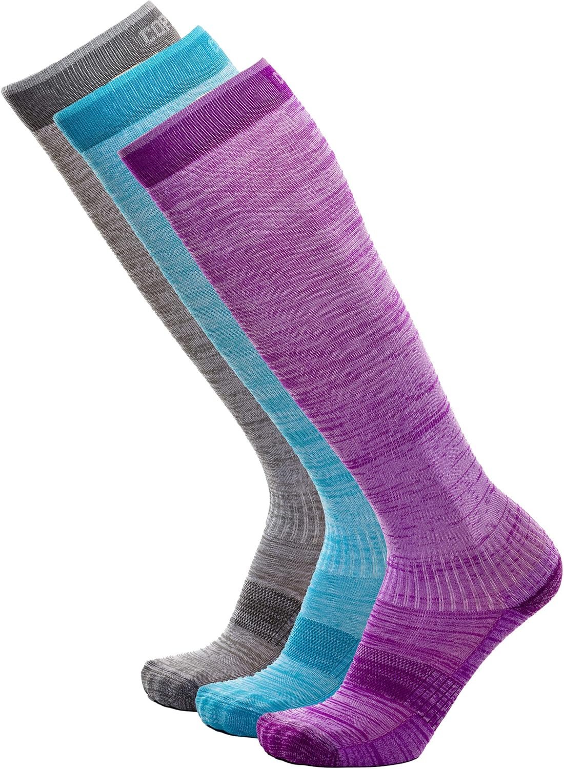 Copper Fit Energy Women’s Easy-On/Easy-Off Knee High Compression Socks