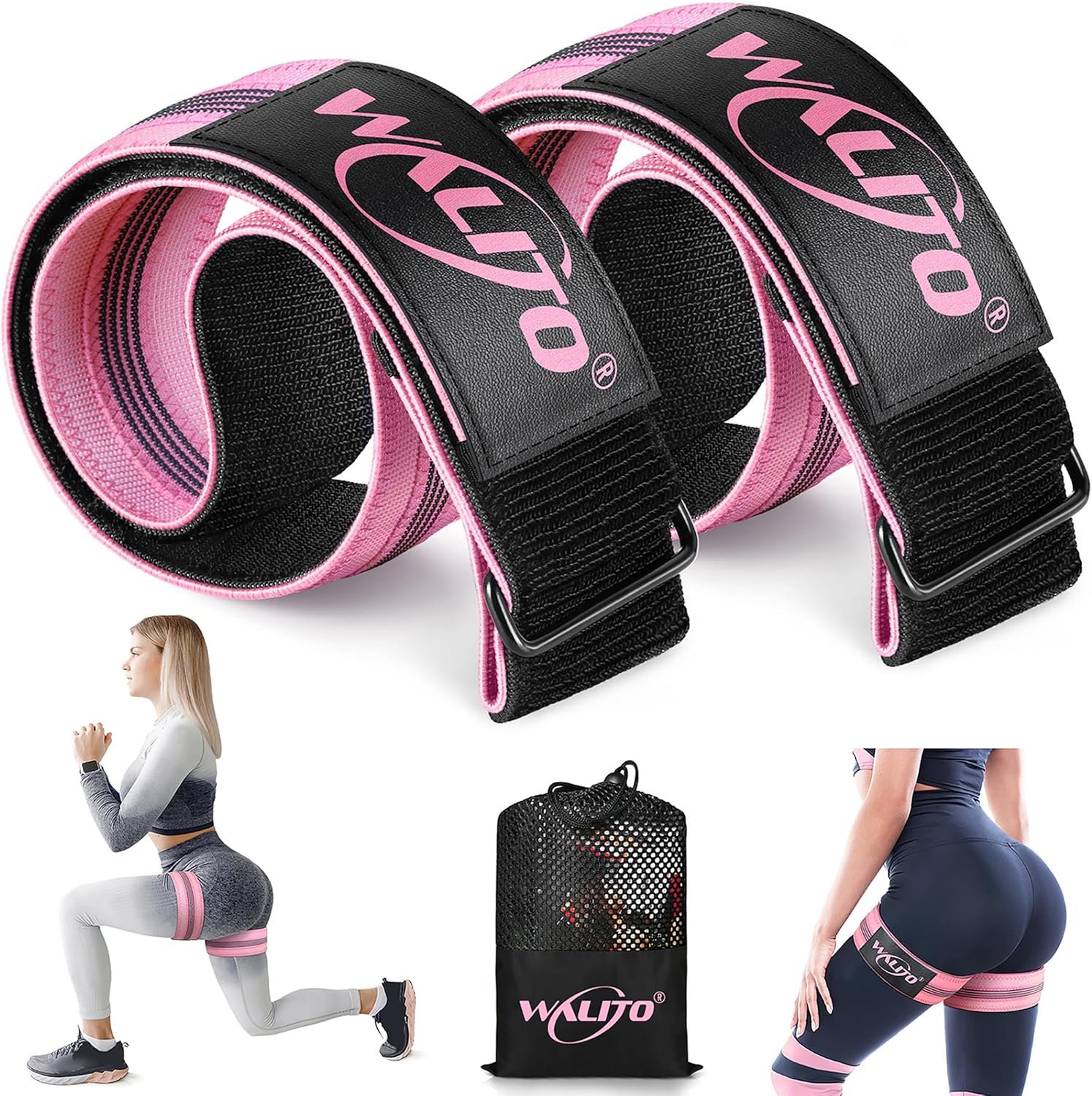 Booty Bands for Women Glutes – BFR Blood Flow Restriction Bands with Weekly Plan for Legs, Butt & Hip Building, Occlusion Bands for Workouts, Fabric Bands for Squat Butt & Thigh