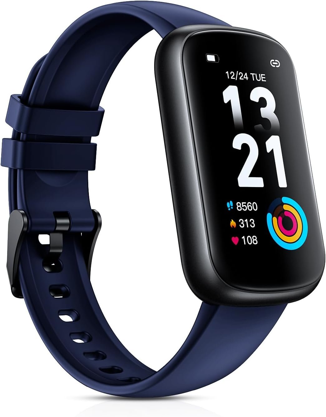 Fitness Tracker Smart Watch, 1.47″ Full Touch Health Tracker with 24/7 Heart Rate & Blood Oxygen Monitor, Sleep Tracker, 3ATM Waterproof Step Tracker Activity Tracker for Women Men, Midnight Blue