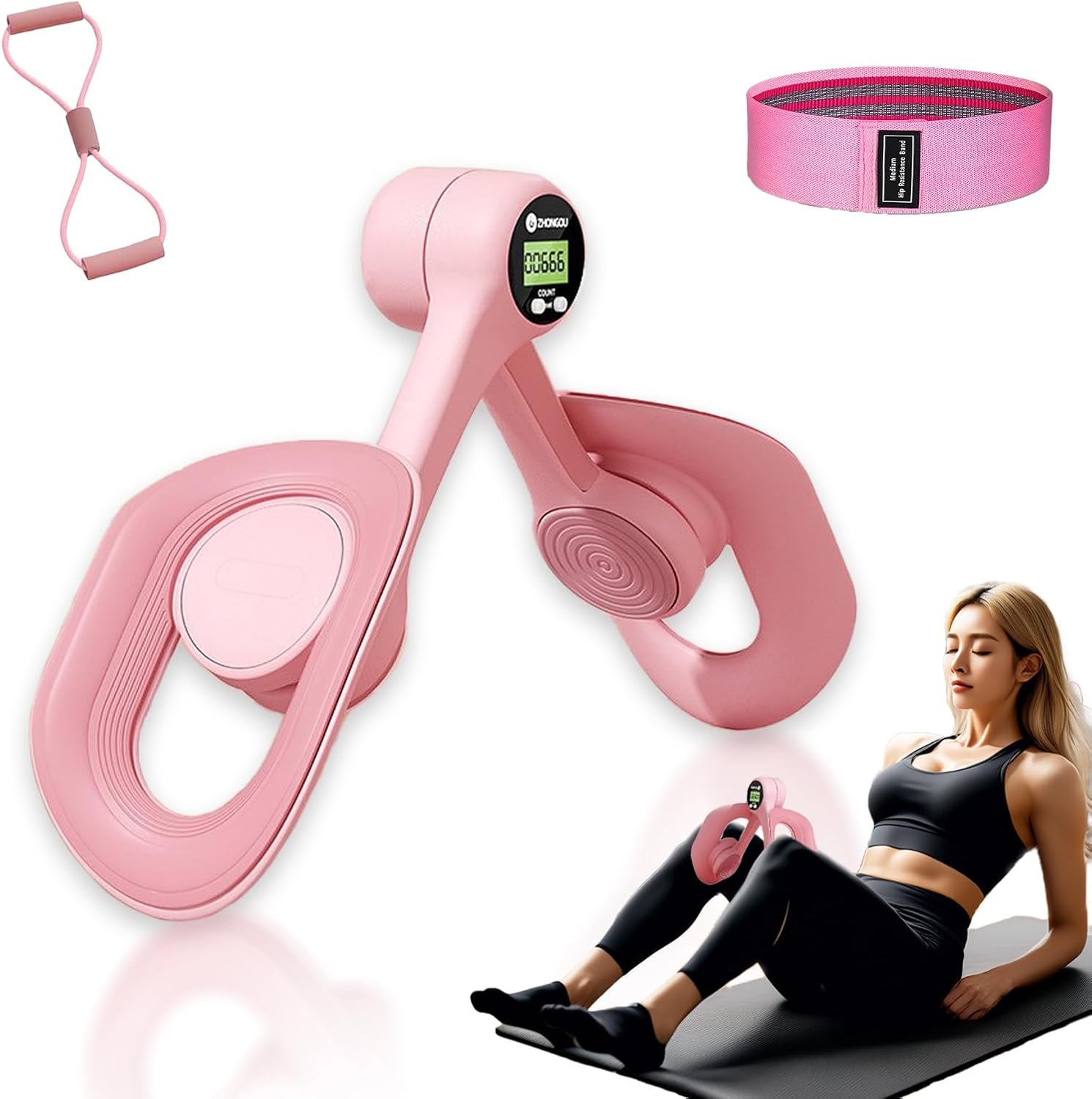 Thigh Master Thigh Exerciser for Women – Pelvic Floor Exercise Devices for Home Fitness, Leg & Hip Toner for Postpartum Recovery, Strength Training & Slimming