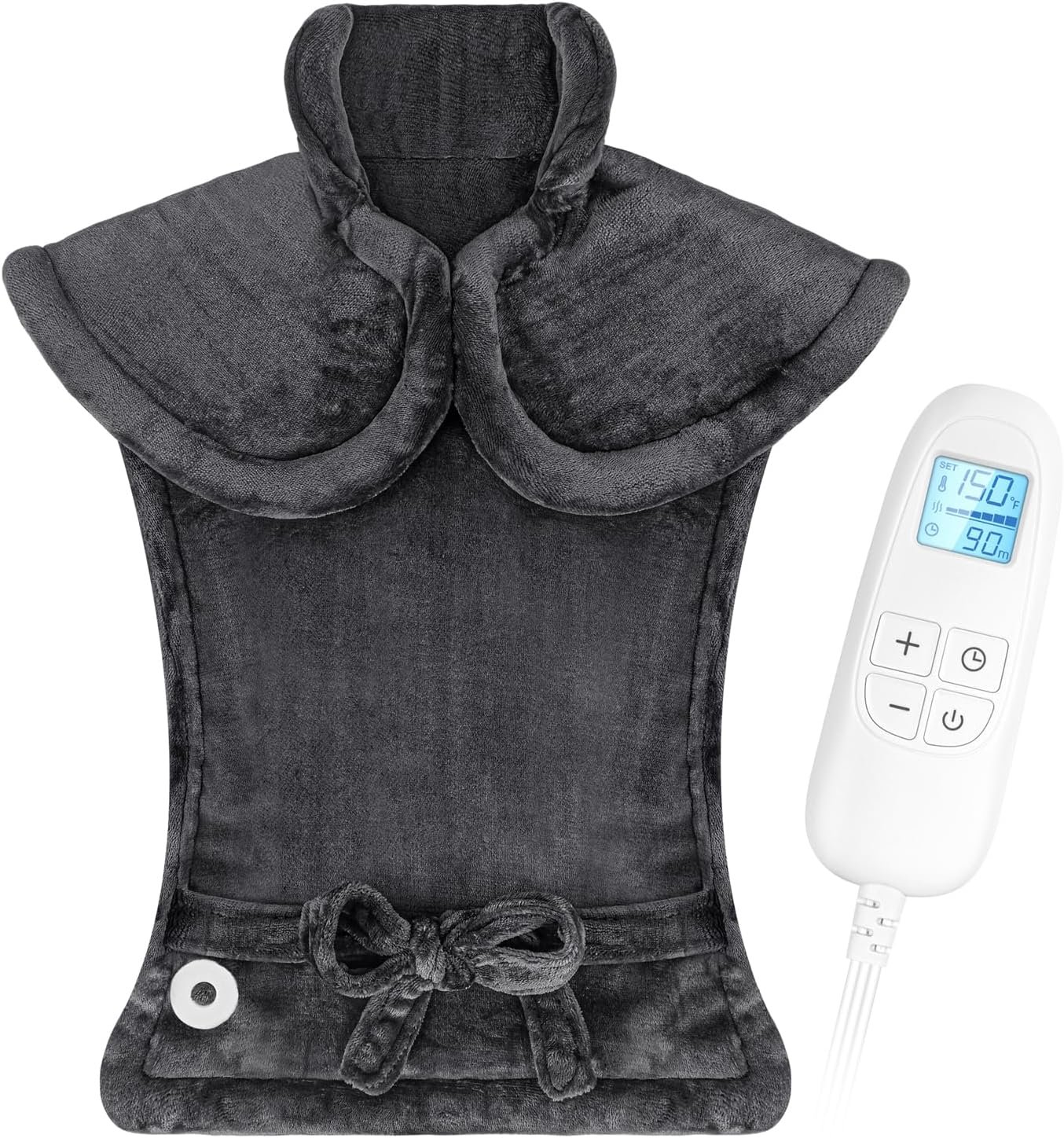 Heating Pad for Neck and Shoulders and Back Pain Relief, FLUFFYWARMTH Birthday Gifts for Women Men Mom Dad Elderly, Self Care Gifts for Him Her Wife Husband, Cozy 24″x33″ Large Electric Heating Pad
